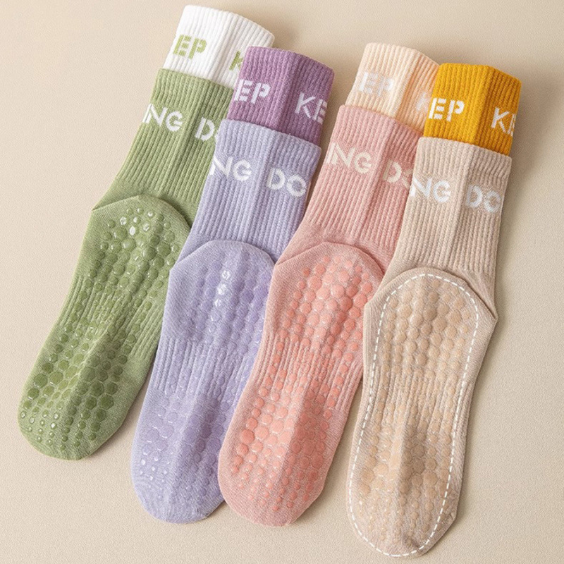 1Pair Mid Calf Yoga Socks Pila - Yoga Fitness Training ulasan dan harga