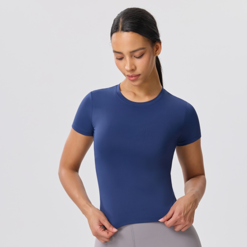 Solid Color Slim Casual Yoga T - Yoga Fitness Training ulasan dan harga