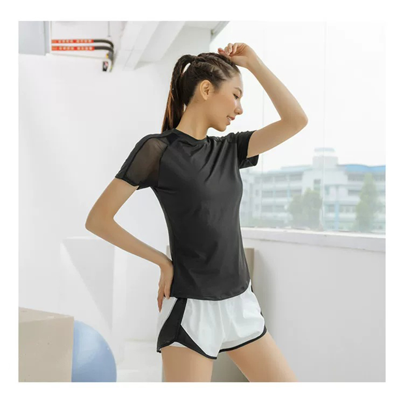 Summer Sports Short-Sleeved Wo - Yoga Fitness Training ulasan dan harga