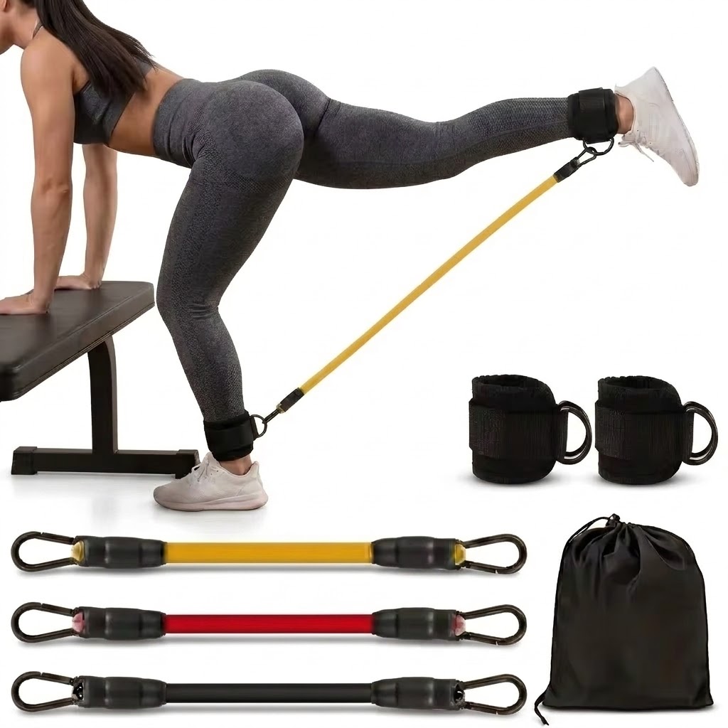 5‑Piece Ankle Resistance Band  - Yoga Fitness Resistance Band ulasan dan harga