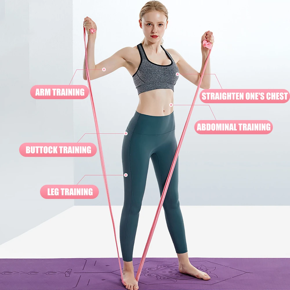 Length 200cm Yoga Pilates Stre - Yoga Fitness Resistance Band ulasan dan harga