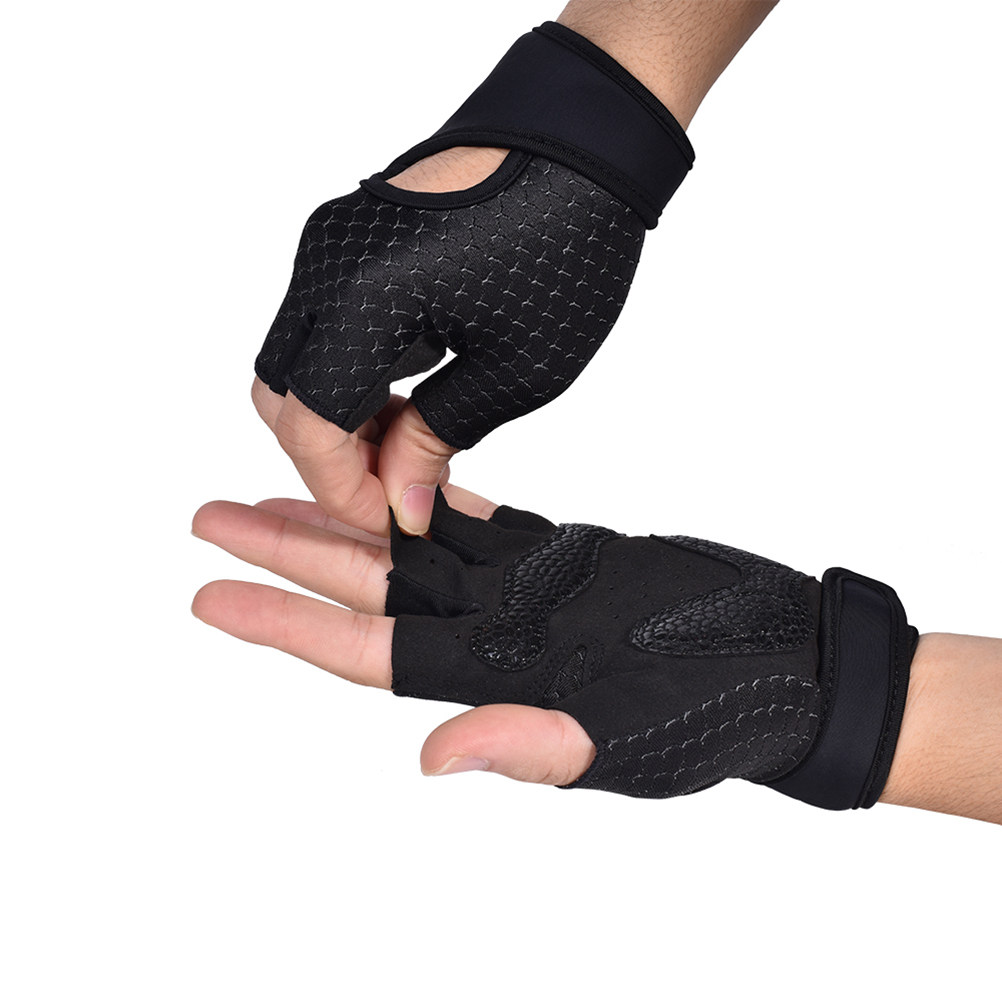 1Pair Fitness Gloves Half Fing - Yoga Fitness Training ulasan dan harga