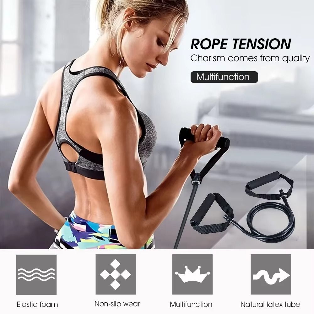 With Handles Resistance Bands  - Yoga Fitness Resistance Band ulasan dan harga